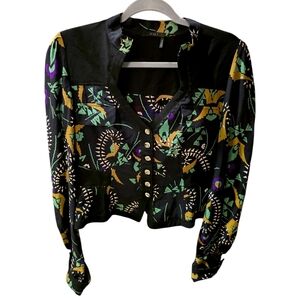 Vintage Phi Floral Silk Blouse